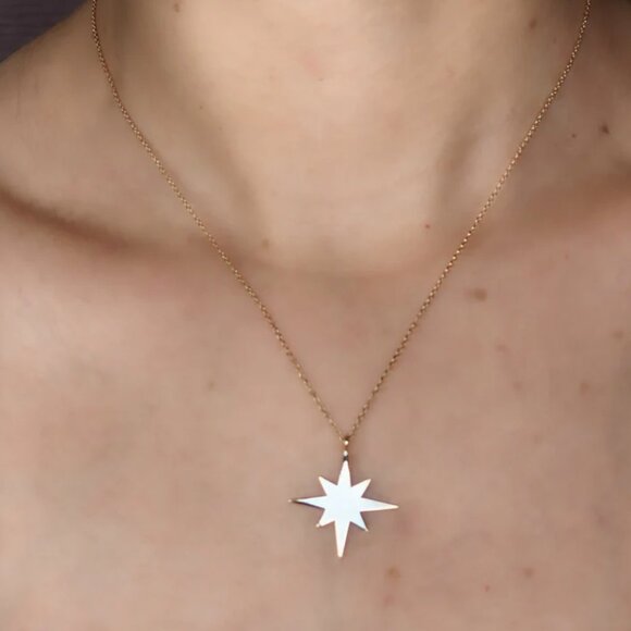 Elara Fae Jewelry - 18K Shooting Star Necklace
